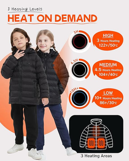 Meltail™ Kid's Heated Puffer Hoodie